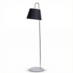 Smoke Arc (Chrome, Beige) Floor Lamp