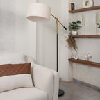 Arc Harmony (Gold, Beige) Floor Lamp