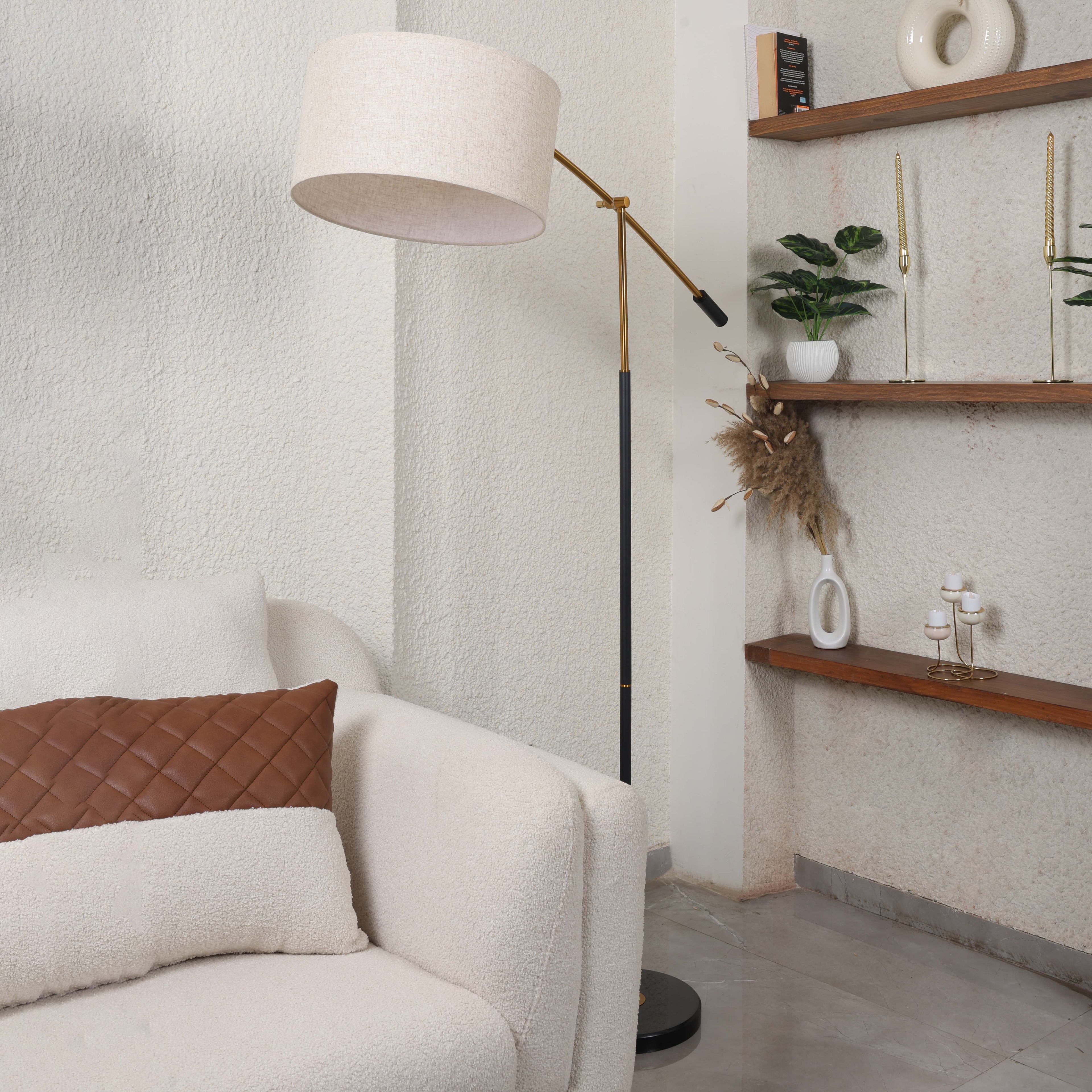 Arc Harmony (Gold, Beige) Floor Lamp