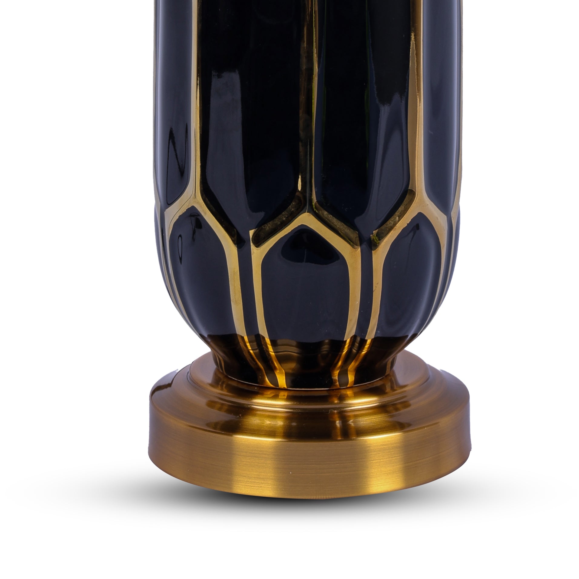 Black Mosaic Luxe (Black, Gold) Table Lamp