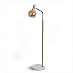 Golden Globe Arc (Gold, Smoke) Floor Lamp