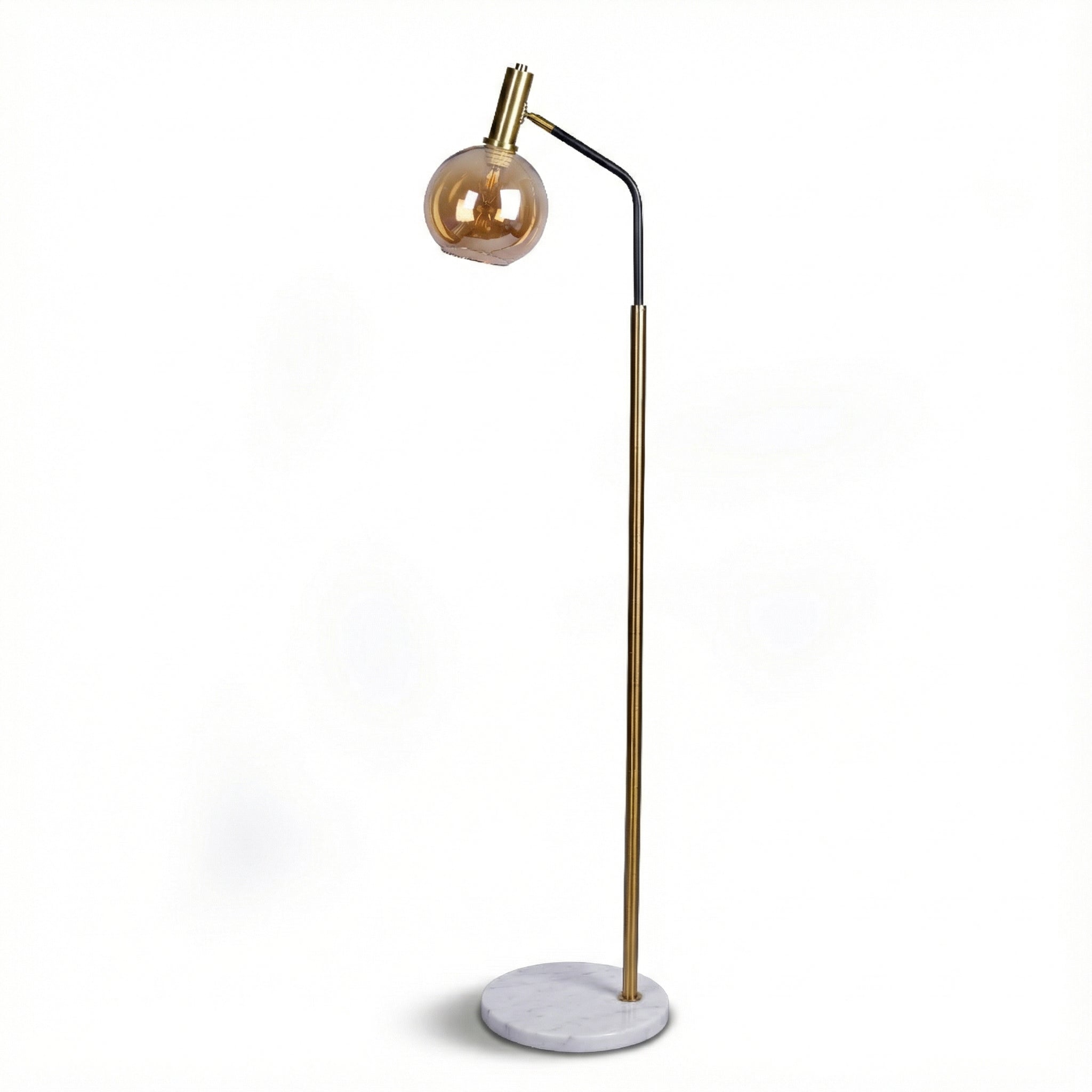 Golden Globe Arc (Gold, Smoke) Floor Lamp