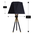Shadow Geometry (Black, Gold) Table Lamp