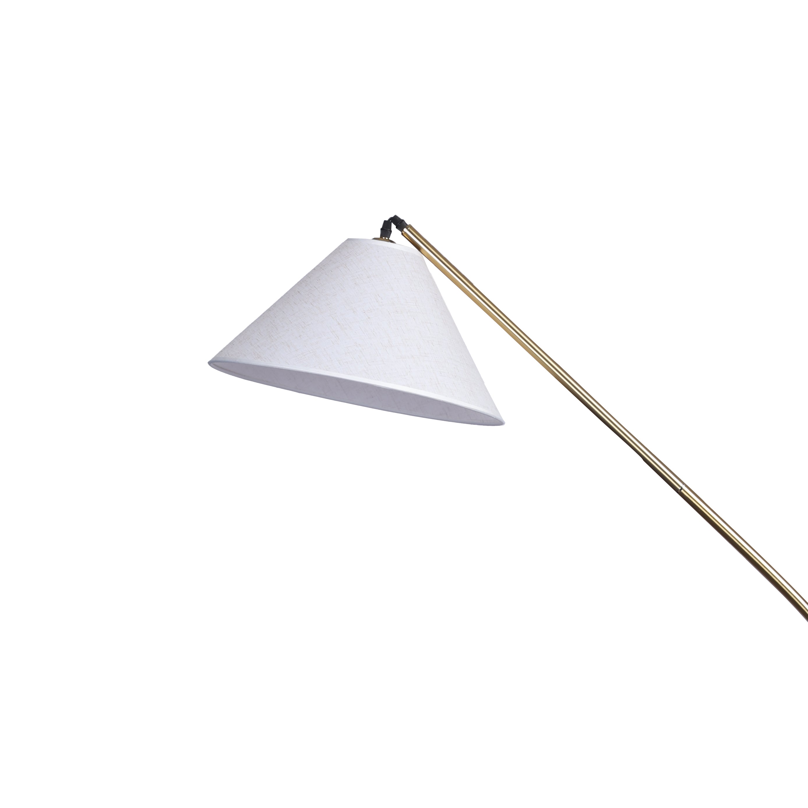 Nordic Curve (Walnut, Beige) Floor Lamp