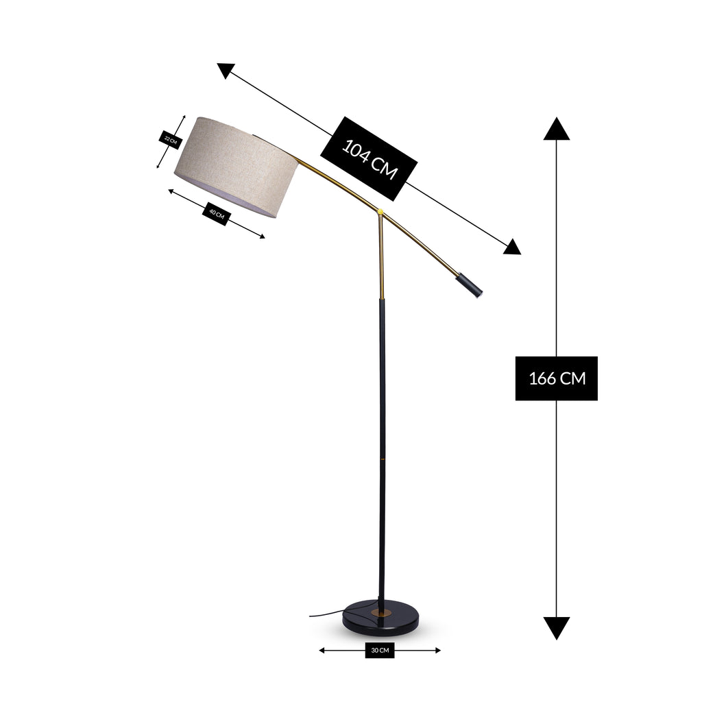 Arc Harmony (Gold, Beige) Floor Lamp