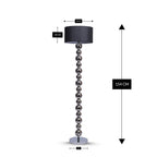 Chrome Sphere Tower (Chrome, Black) Floor Lamp