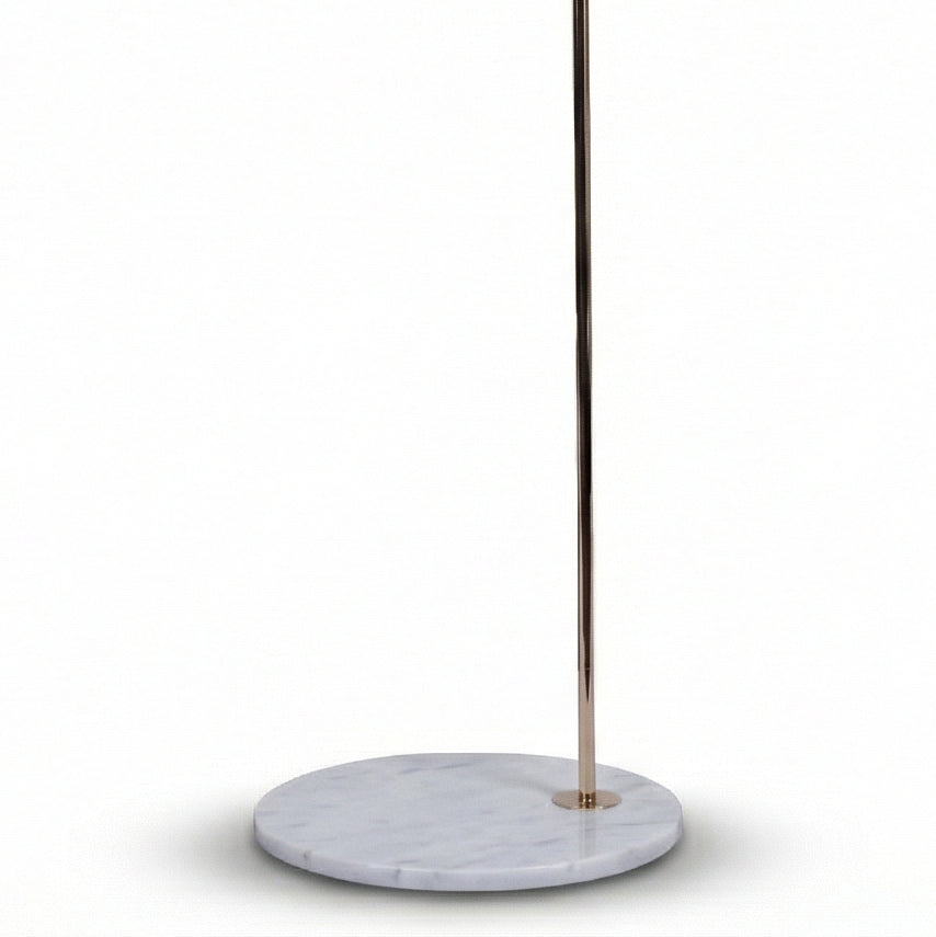 Smoke Arc (Chrome, Beige) Floor Lamp