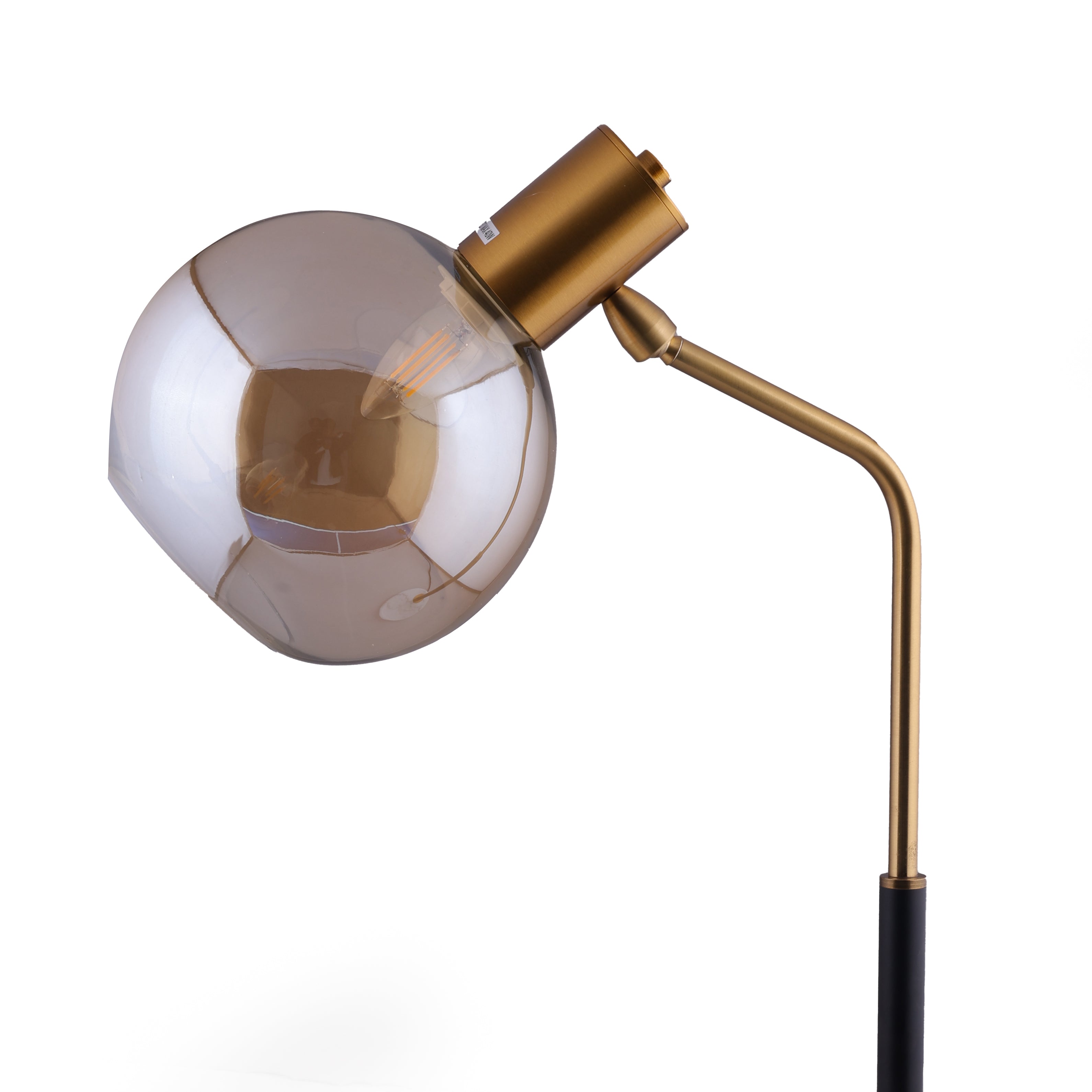 Amber Orbit (Gold, Black) Glass Table Lamp