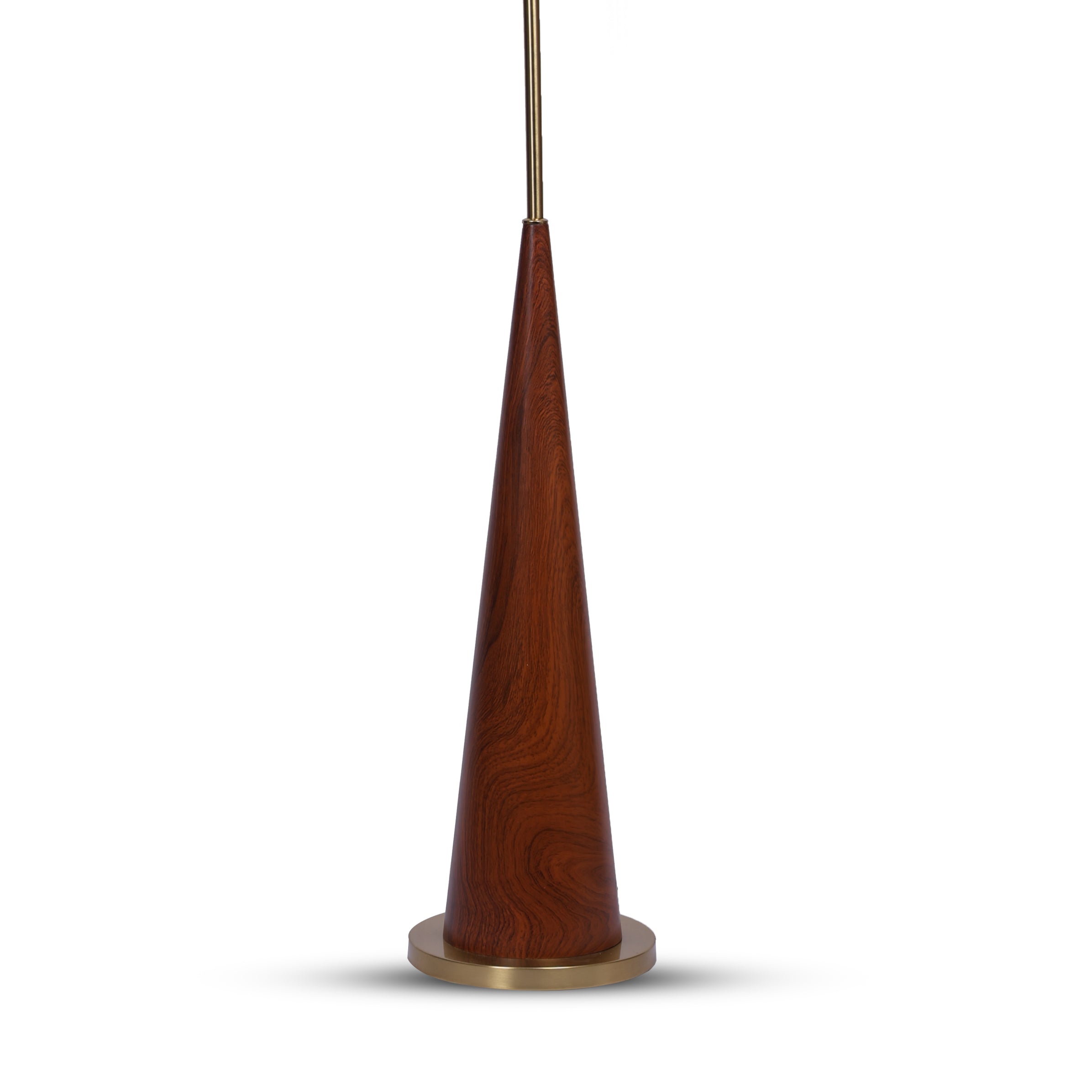 Nordic Curve (Walnut, Beige) Floor Lamp