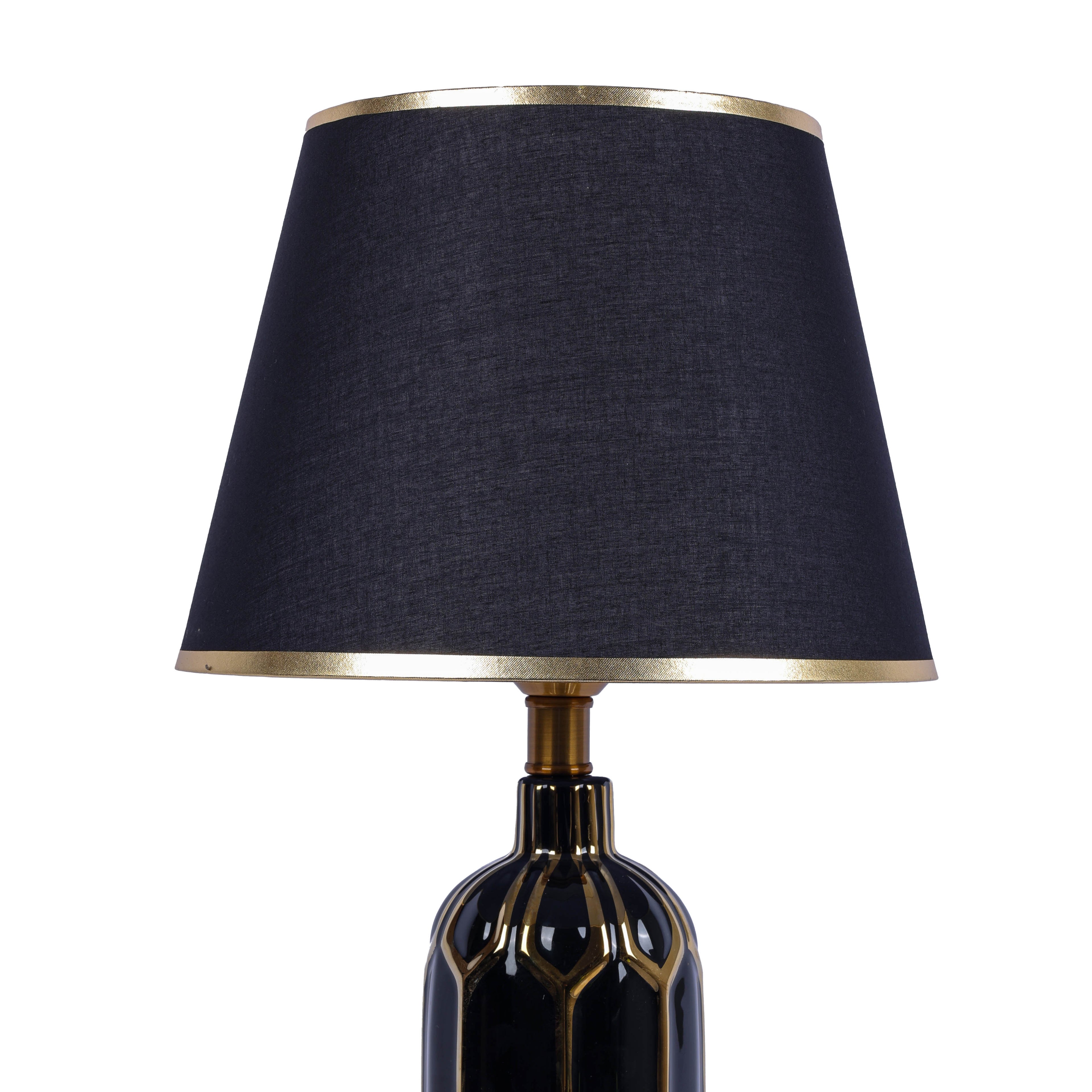 Black Mosaic Luxe (Black, Gold) Table Lamp