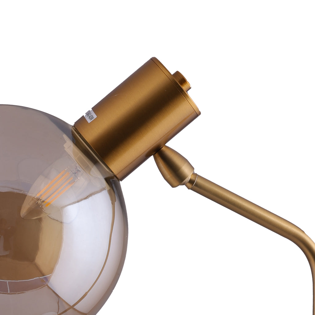 Amber Orbit (Gold, Black) Glass Table Lamp