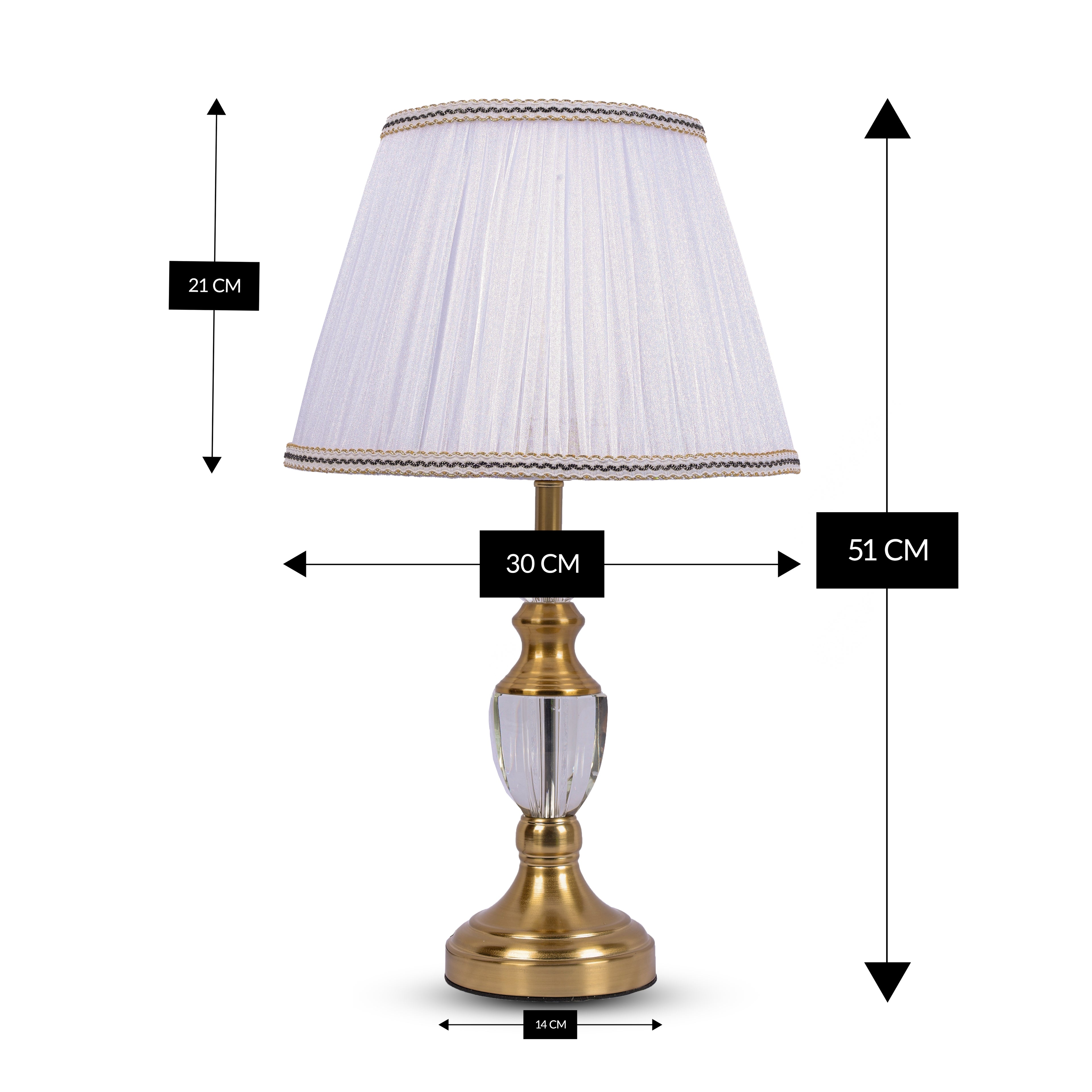 Vintage Bloom (Gold, Ivory) Table Lamp