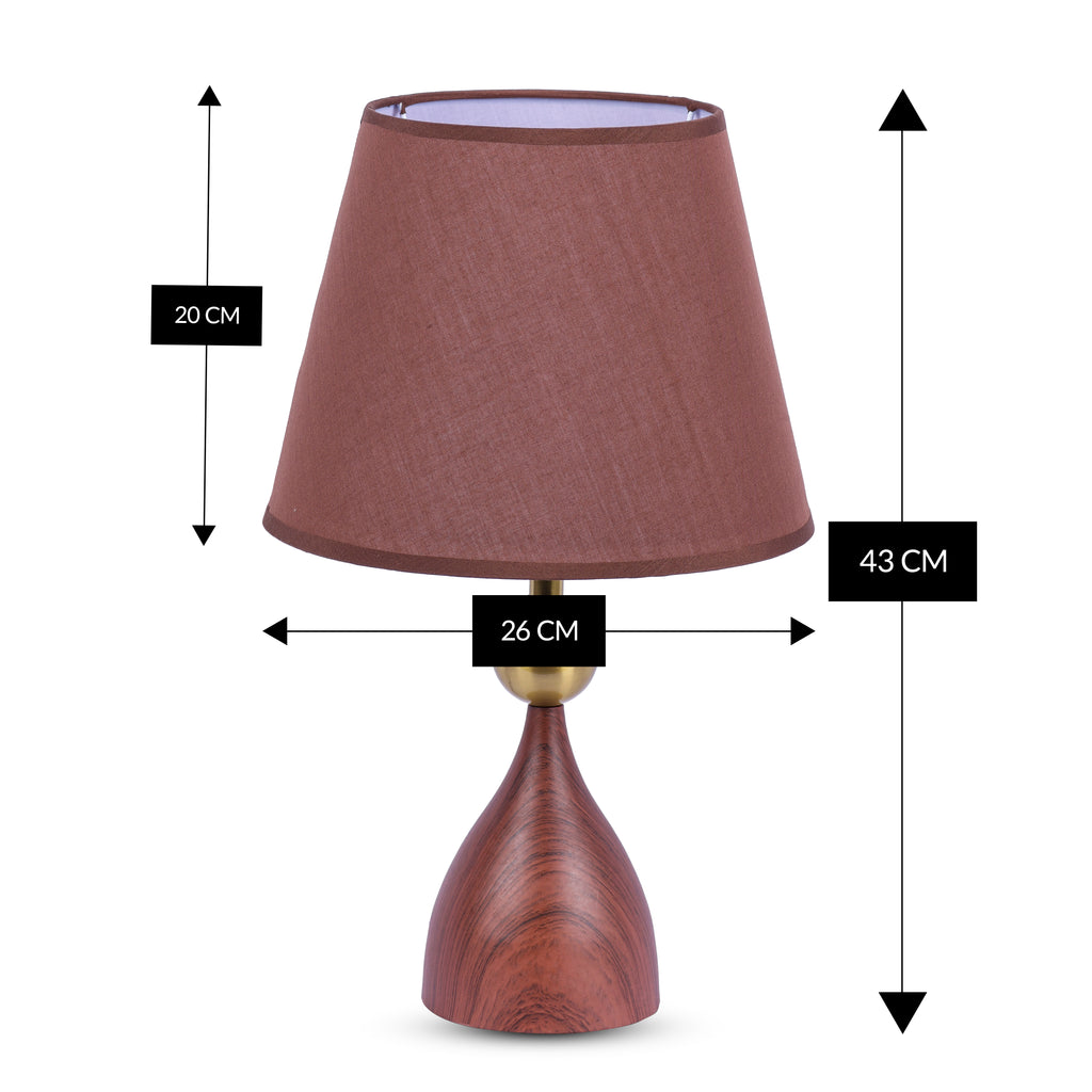 Mahogany Mist (Brown, Gold) Table Lamp