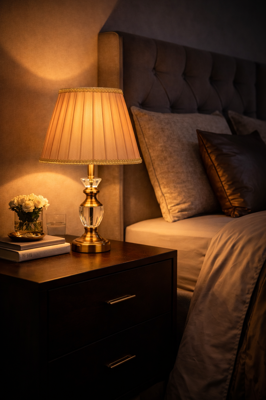 Vintage Bloom (Gold, Ivory) Table Lamp