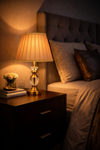 Vintage Bloom (Gold, Ivory) Table Lamp