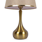 Golden Drop (Gold, Beige) Fluted Table Lamp