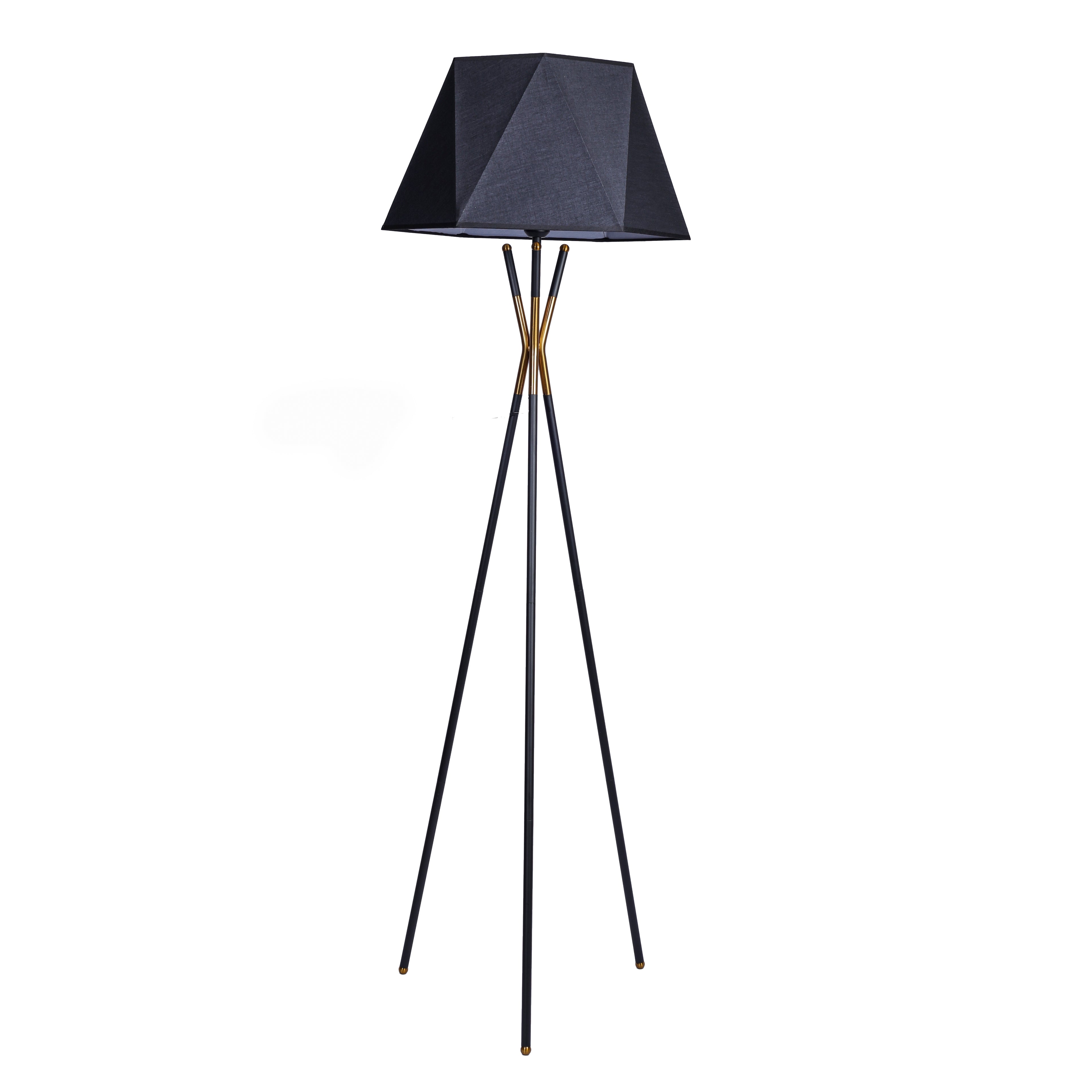 Geometric Axis (Black, Gold) Tripod Floor Lamp