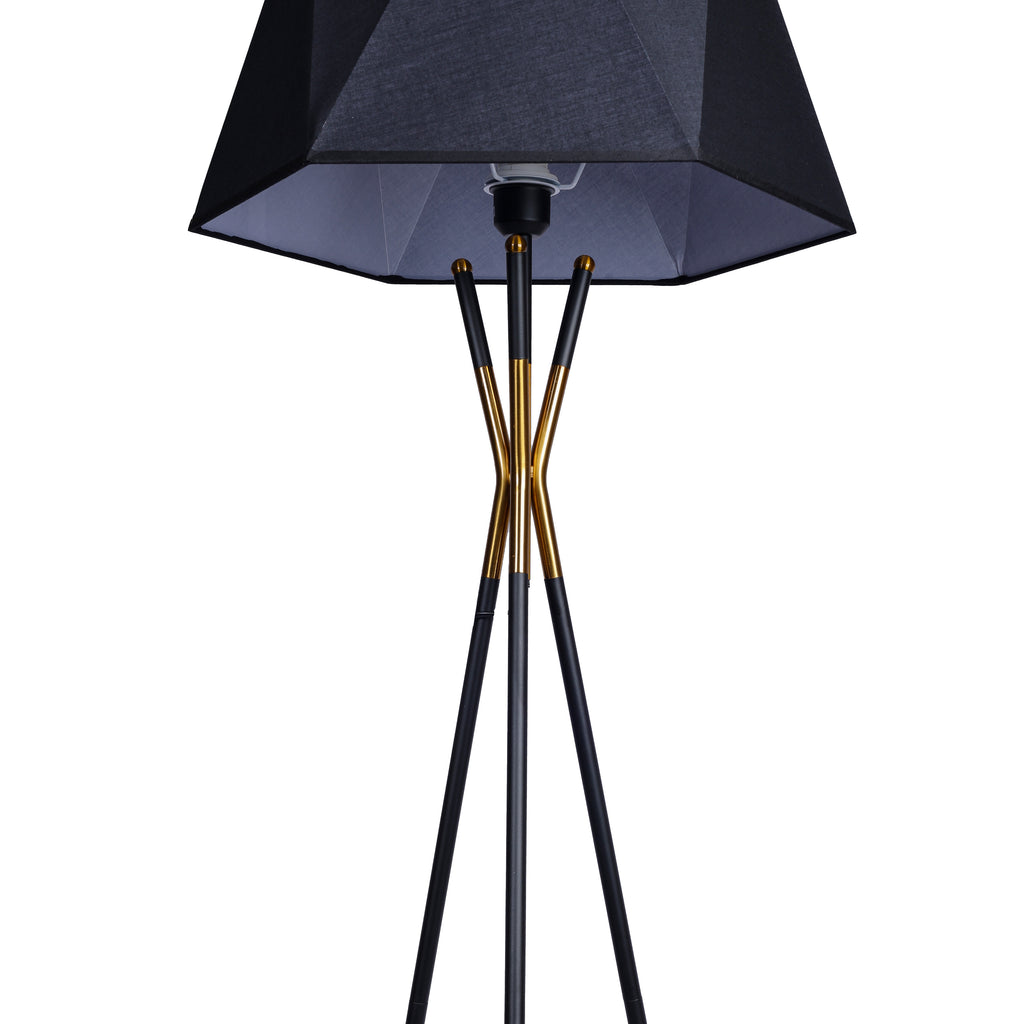 Geometric Axis (Black, Gold) Tripod Floor Lamp