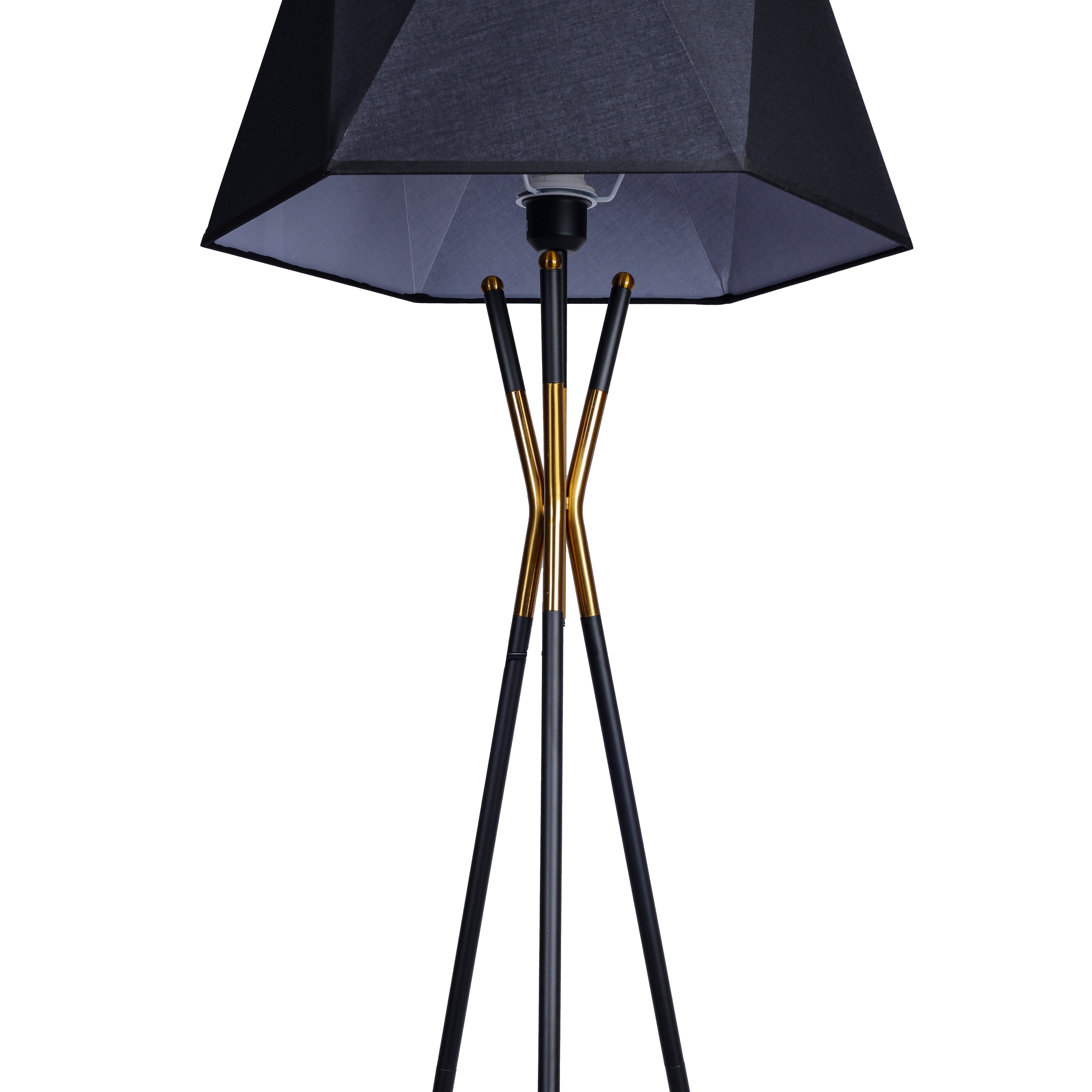 Geometric Axis (Black, Gold) Tripod Floor Lamp