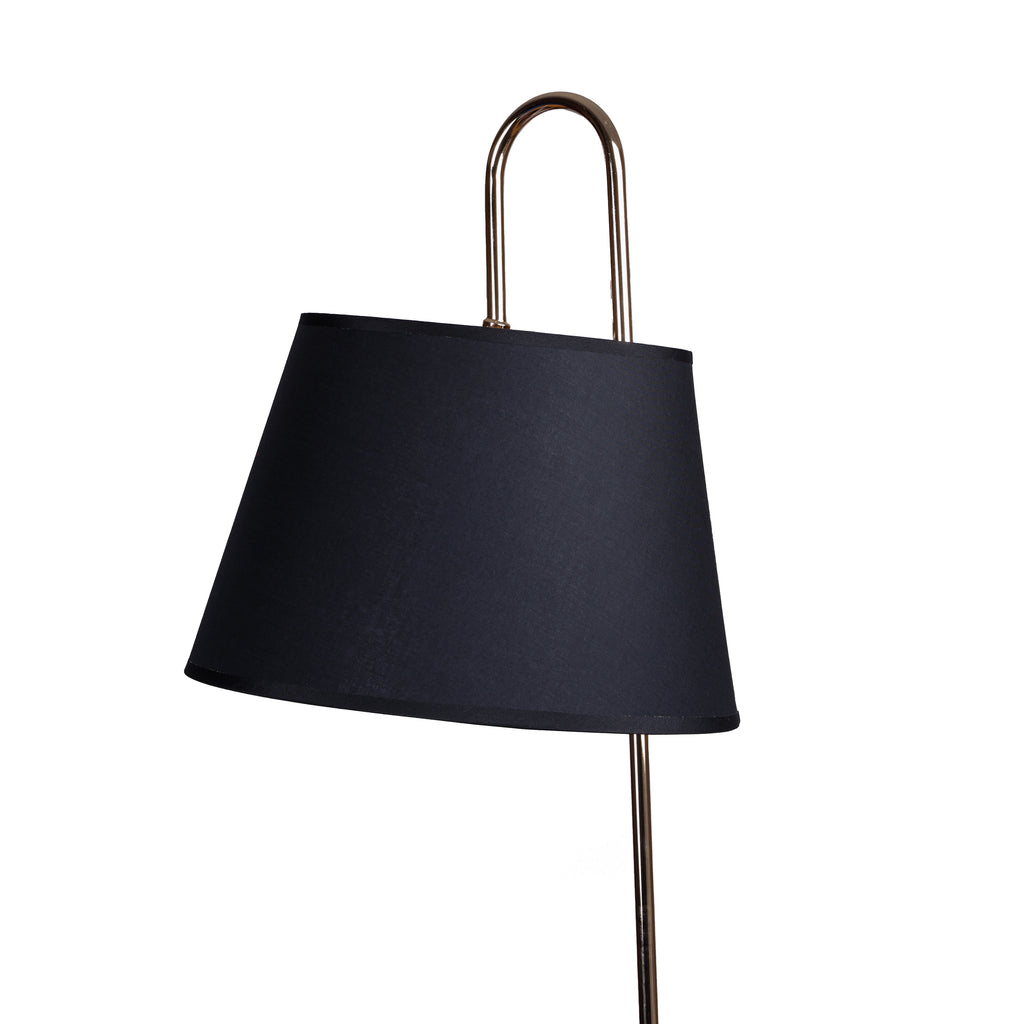Smoke Arc (Chrome, Beige) Floor Lamp