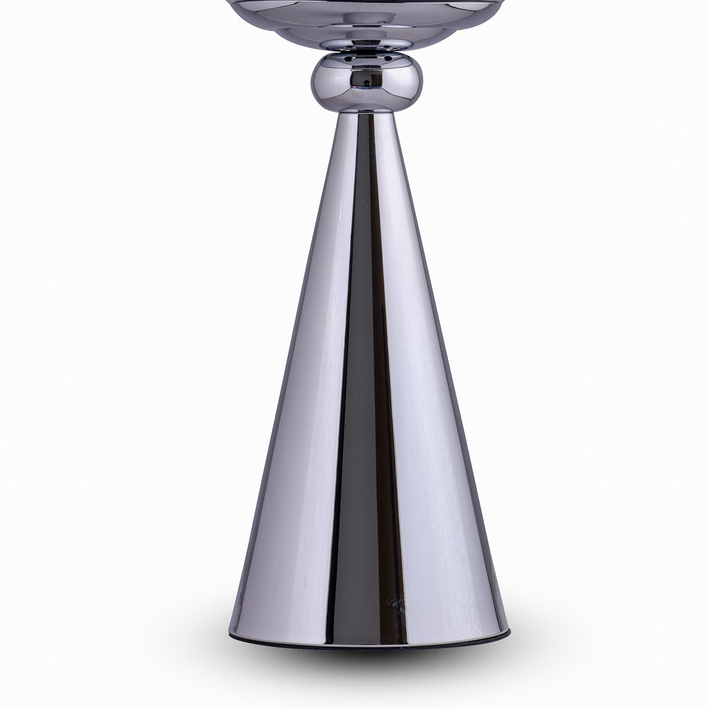 Smoked Aura (Grey, Steel) Glass Table Lamp