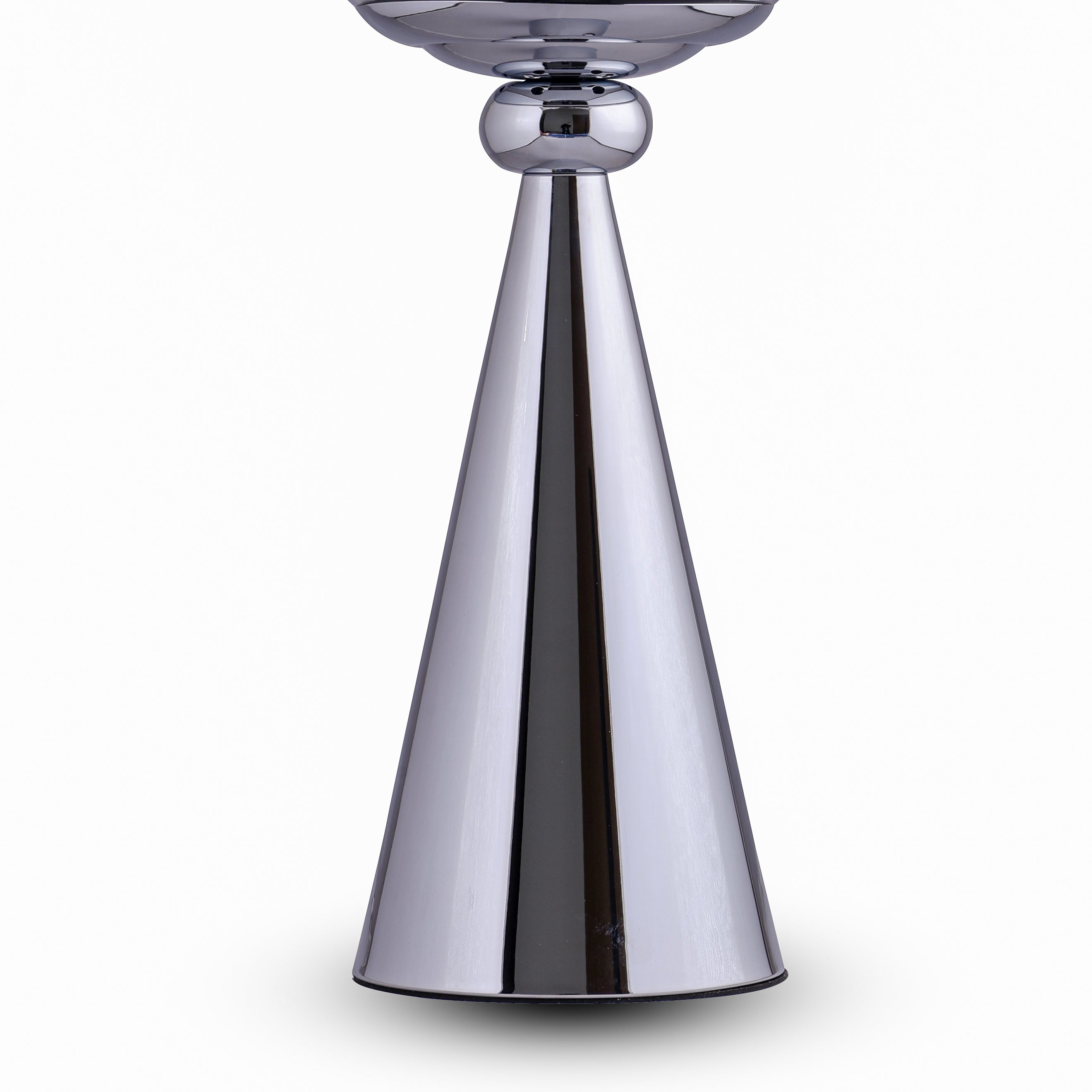 Smoked Aura (Grey, Steel) Glass Table Lamp