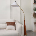Nordic Curve (Walnut, Beige) Floor Lamp