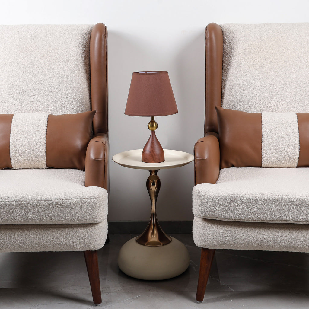 Mahogany Mist (Brown, Gold) Table Lamp