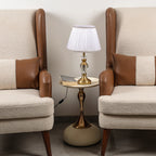 Vintage Bloom (Gold, Ivory) Table Lamp
