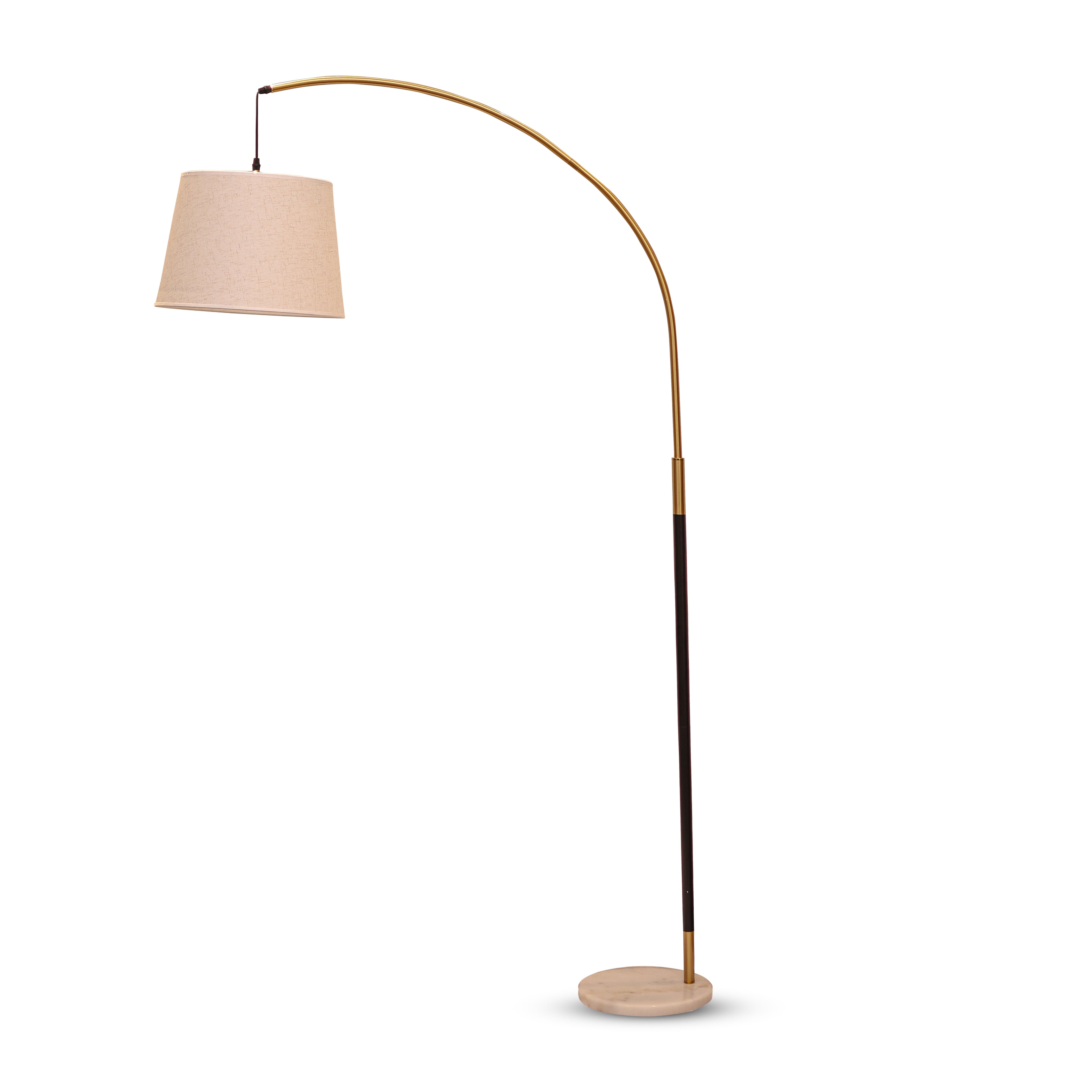 Ivory Arch Glow (Gold, Ivory) Floor Lamp