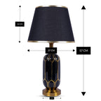 Black Mosaic Luxe (Black, Gold) Table Lamp