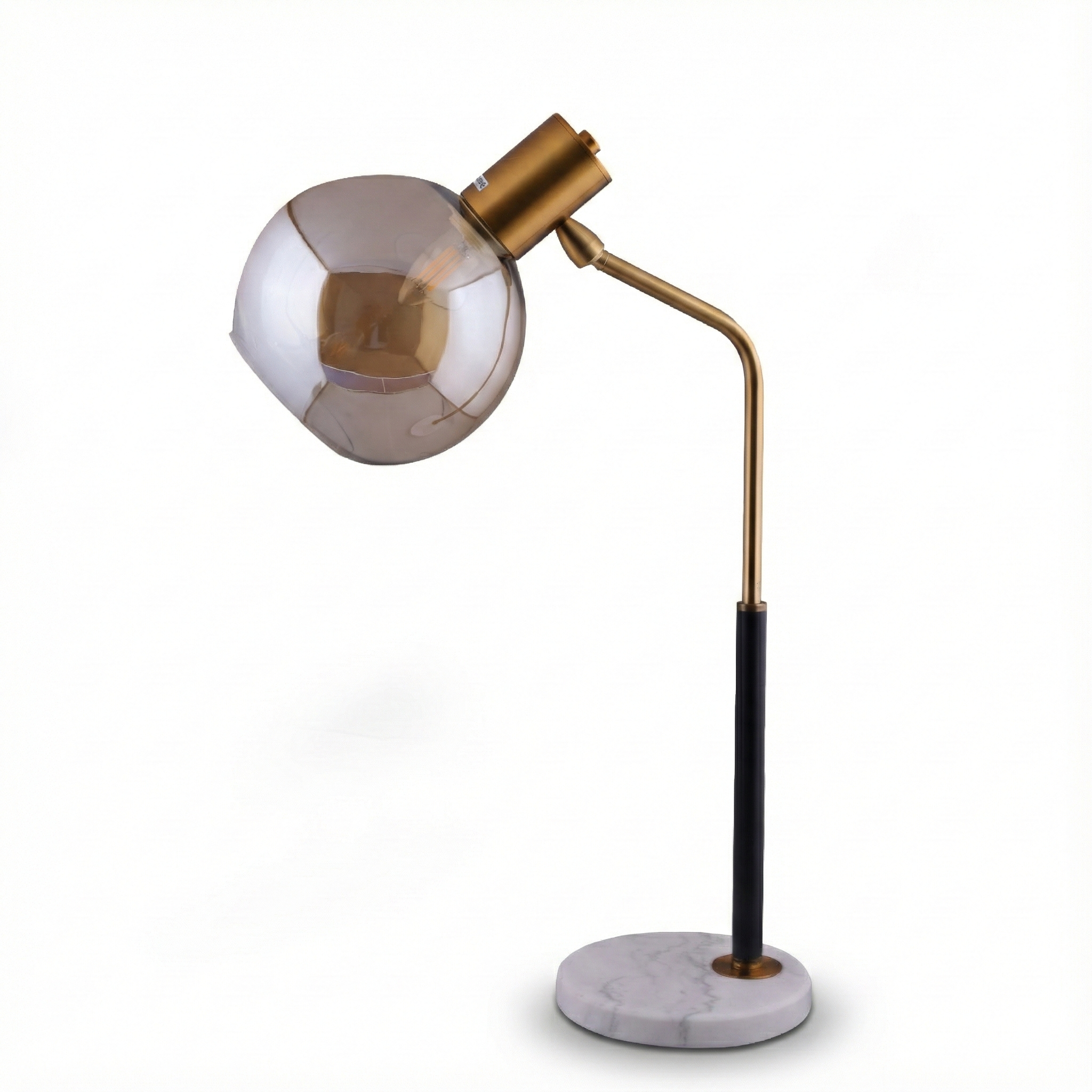 Amber Orbit (Gold, Black) Glass Table Lamp